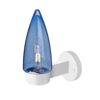 Sulu Outdoor Sconce, Blue Bubble, White Finish, 1x60W Medium Base (127|SULUBL-WALL-WH)