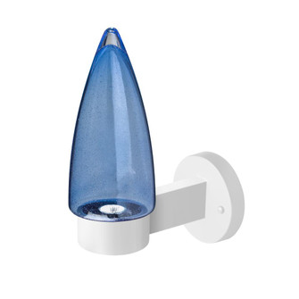 Sulu Outdoor Sconce, Blue Bubble, White Finish, 1x4W LED (127|SULUBL-WALL-LED-WH)