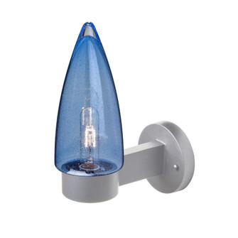 Sulu Outdoor Sconce, Blue Bubble, Silver Finish, 1x5W LED Filament (127|SULUBL-WALL-EDIL-SL)