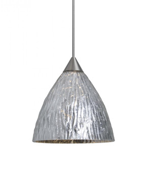 Besa, Eve Cord Pendant, Stone Silver Foil, Satin Nickel Finish, 1x5W LED (127|RXP-EVESS-LED-SN)