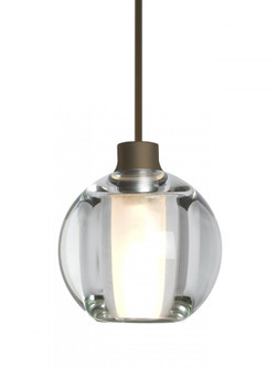Besa, Boca 5 Cord Pendant, Clear, Bronze Finish, 1x3W LED (127|RXP-BOCA5CL-LED-BR)