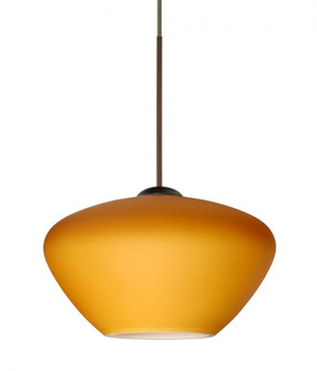Besa Pendant Peri Bronze Amber Matte 1x5W LED (127|RXP-541080-LED-BR)