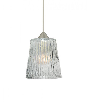 Besa Pendant Nico 4 Satin Nickel Clear Stone 1x5W LED (127|RXP-512500-LED-SN)