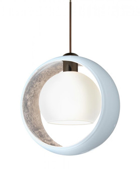 Besa Pendant Pogo Bronze White/Inner Silver 1x5W LED (127|RXP-4293SF-LED-BR)