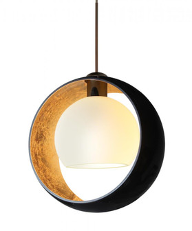 Besa Pendant Pogo Bronze Black/Inner Gold 1x5W LED (127|RXP-4293GF-LED-BR)
