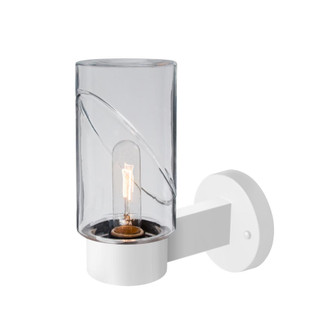 Blink Outdoor Sconce, Clear/Clear, White Finish, 1x5W LED Filament (127|BLINKCL-WALL-EDIL-WH)