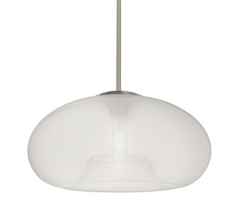 Besa Stem Pendant Bana 15 Satin Nickel Frost 1x60W Medium Base (127|1TT-BANA15FR-SN)