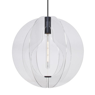Besa, Benito Cord Pendant, Globe, Black Finish, 1x4W LED Filament (127|1JC-BENITOGL-EDIL-BK)