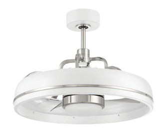 Taylor 20'' 3-Blade Ceiling Fan in White/Polished Nickel w/ Clear Acrylic Blades; Light Kit Inclu (20|TYL24WPLN3)