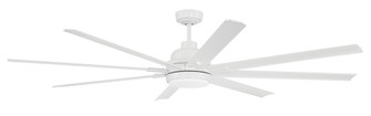 Rush 72'' 8-Blade Indoor/Outdoor (Wet) Ceiling Fan in White w/ White Blades; Light Kit Included ( (20|RSH72W8)
