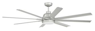 Rush 65'' 8-Blade Indoor/Outdoor (Wet) Ceiling Fan in Painted Nickel w/ Painted Nickeld Blades; L (20|RSH65PN8)