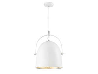 Cypress 1-Light Pendant in White with Silver Leaf (128|7-15000-1-123)