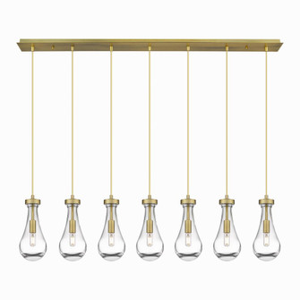 Owego - 7 Light - 49 inch - Brushed Brass - Linear Pendant (3442|127-451-1P-BB-G451-5CL)