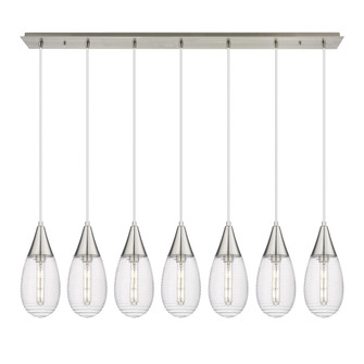 Malone - 7 Light - 50 inch - Brushed Satin Nickel - Linear Pendant (3442|127-450-1P-SN-G450-6SCL)