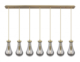 Owego - 7 Light - 49 inch - Brushed Brass - Linear Pendant (3442|127-451-1P-BB-G451-5SM)