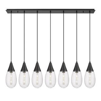 Malone - 7 Light - 50 inch - Matte Black - Linear Pendant (3442|127-450-1P-BK-G450-6SCL)