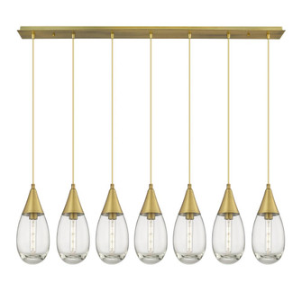 Malone - 7 Light - 50 inch - Brushed Brass - Linear Pendant (3442|127-450-1P-BB-G450-6CL)