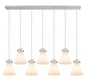 Newton Cone - 7 Light - 52 inch - Polished Nickel - Linear Pendant (3442|127-410-1PS-PN-G411-8WH)