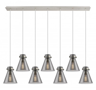 Newton Cone - 7 Light - 52 inch - Polished Nickel - Linear Pendant (3442|127-410-1PS-PN-G411-8SM)