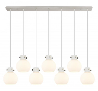 Newton Sphere - 7 Light - 52 inch - Polished Nickel - Cord hung - Linear Pendant (3442|127-410-1PS-PN-G410-8WH)