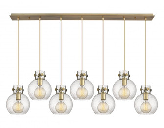 Newton Sphere - 7 Light - 52 inch - Brushed Brass - Cord hung - Linear Pendant (3442|127-410-1PS-BB-G410-8SDY)