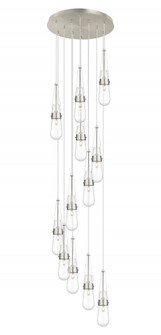Milan - 12 Light - 24 inch - Brushed Satin Nickel - Multi Pendant (3442|126-452-1P-SN-G452-4CL)