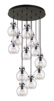 Newton Sphere - 12 Light - 27 inch - Matte Black - Cord hung - Multi Pendant (3442|126-410-1PS-BK-G410-8SDY)