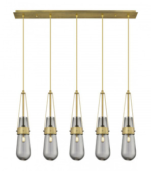 Milan - 5 Light - 36 inch - Brushed Brass - Linear Pendant (3442|125-452-1P-BB-G452-4SM)