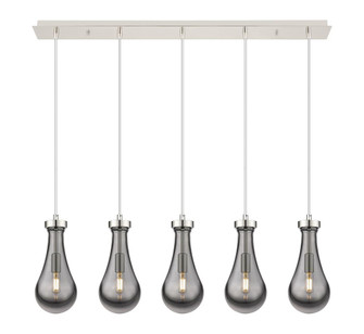 Owego - 5 Light - 37 inch - Polished Nickel - Linear Pendant (3442|125-451-1P-PN-G451-5SM)