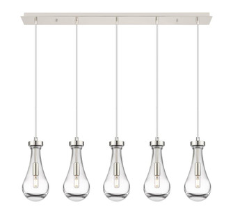 Owego - 5 Light - 37 inch - Polished Nickel - Linear Pendant (3442|125-451-1P-PN-G451-5CL)