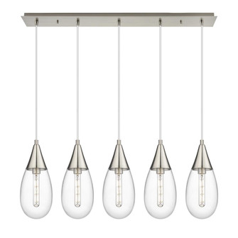 Malone - 5 Light - 38 inch - Brushed Satin Nickel - Linear Pendant (3442|125-450-1P-SN-G450-6CL)