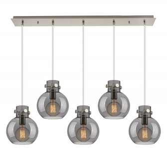 Newton Sphere - 5 Light - 40 inch - Brushed Satin Nickel - Cord hung - Linear Pendant (3442|125-410-1PS-SN-G410-8SM)