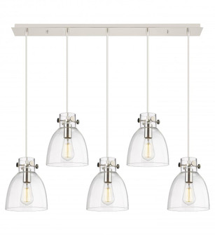 Newton Bell - 5 Light - 40 inch - Polished Nickel - Linear Pendant (3442|125-410-1PS-PN-G412-8CL)