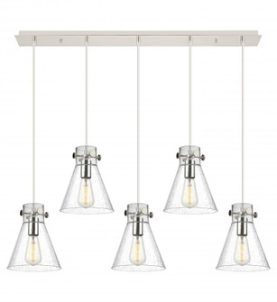 Newton Cone - 5 Light - 40 inch - Polished Nickel - Linear Pendant (3442|125-410-1PS-PN-G411-8SDY)