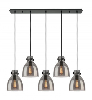 Newton Bell - 5 Light - 40 inch - Matte Black - Linear Pendant (3442|125-410-1PS-BK-G412-8SM)