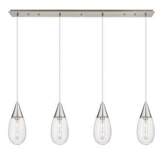 Malone - 4 Light - 50 inch - Brushed Satin Nickel - Linear Pendant (3442|124-450-1P-SN-G450-6SCL)