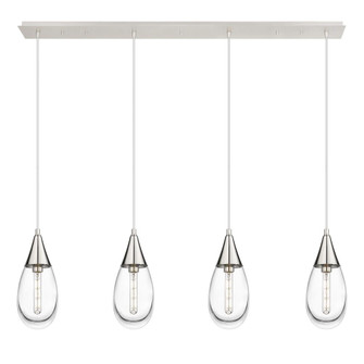 Malone - 4 Light - 50 inch - Polished Nickel - Linear Pendant (3442|124-450-1P-PN-G450-6CL)