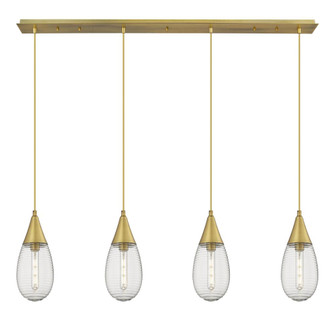 Malone - 4 Light - 50 inch - Brushed Brass - Linear Pendant (3442|124-450-1P-BB-G450-6SCL)