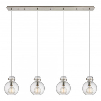 Newton Sphere - 4 Light - 52 inch - Brushed Satin Nickel - Cord hung - Linear Pendant (3442|124-410-1PS-SN-G410-8SDY)