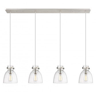 Newton Bell - 4 Light - 52 inch - Polished Nickel - Linear Pendant (3442|124-410-1PS-PN-G412-8CL)