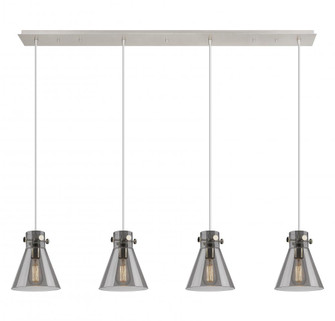 Newton Cone - 4 Light - 52 inch - Polished Nickel - Linear Pendant (3442|124-410-1PS-PN-G411-8SM)