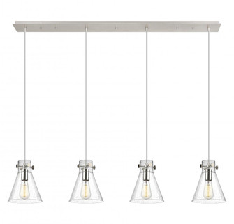 Newton Cone - 4 Light - 52 inch - Polished Nickel - Linear Pendant (3442|124-410-1PS-PN-G411-8SDY)