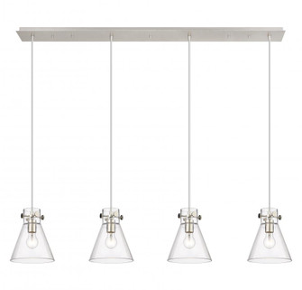 Newton Cone - 4 Light - 52 inch - Polished Nickel - Linear Pendant (3442|124-410-1PS-PN-G411-8CL)