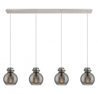 Newton Sphere - 4 Light - 52 inch - Polished Nickel - Cord hung - Linear Pendant (3442|124-410-1PS-PN-G410-8SM)