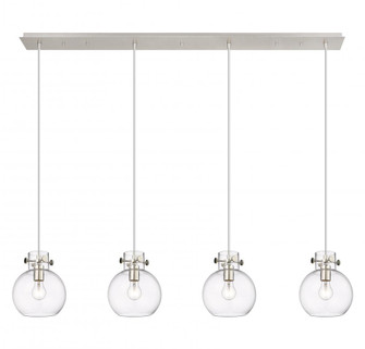 Newton Sphere - 4 Light - 52 inch - Polished Nickel - Cord hung - Linear Pendant (3442|124-410-1PS-PN-G410-8CL)