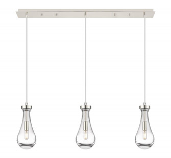 Owego - 3 Light - 37 inch - Polished Nickel - Linear Pendant (3442|123-451-1P-PN-G451-5CL)
