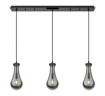 Owego - 3 Light - 37 inch - Matte Black - Linear Pendant (3442|123-451-1P-BK-G451-5SM)