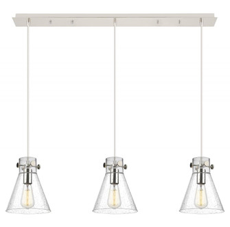Newton Cone - 3 Light - 40 inch - Polished Nickel - Linear Pendant (3442|123-410-1PS-PN-G411-8SDY)