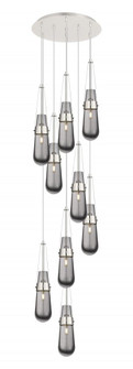 Milan - 9 Light - 19 inch - Polished Nickel - Multi Pendant (3442|119-452-1P-PN-G452-4SM)