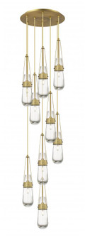 Milan - 9 Light - 19 inch - Brushed Brass - Multi Pendant (3442|119-452-1P-BB-G452-4CL)